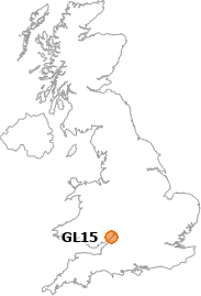 map showing location of GL15