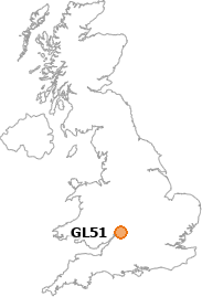 map showing location of GL51