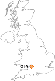 map showing location of GL9