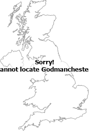 map showing location of Godmanchester, Cambridgeshire