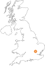 map showing location of Great Wymondley, Hertfordshire