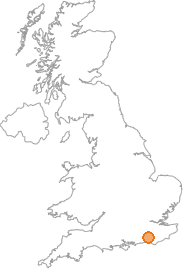 map showing location of Haywards Heath, West Sussex