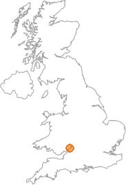 map showing location of Hewelsfield Common, Gloucestershire