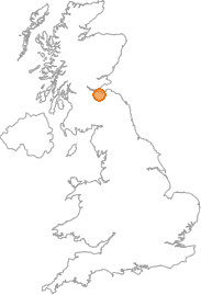 map showing location of Hillend, Midlothian