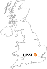 map showing location of HP23