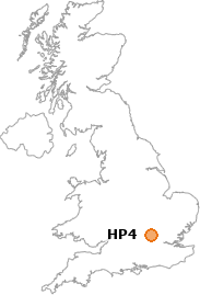 map showing location of HP4