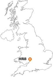 map showing location of HR8