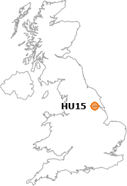 map showing location of HU15