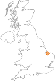 map showing location of Hunstanton, Norfolk