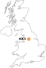 map showing location of HX3