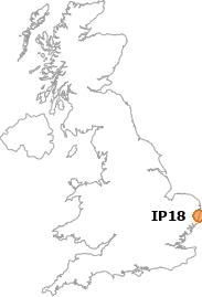 map showing location of IP18