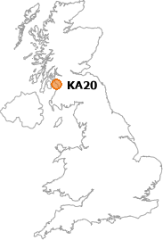 map showing location of KA20
