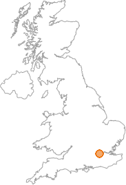 map showing location of Kew, Greater London