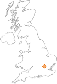map showing location of Kinsbourne Green, Hertfordshire