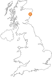 map showing location of Kirkton of Skene, Aberdeenshire