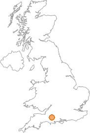 map showing location of Knap Corner, Dorset