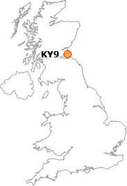 map showing location of KY9