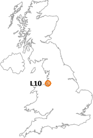 map showing location of L10