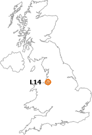 map showing location of L14