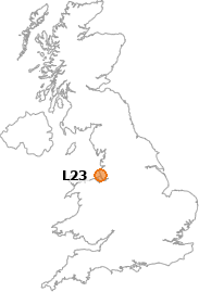 map showing location of L23