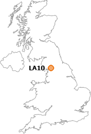 map showing location of LA10