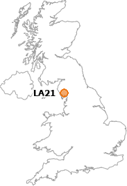 map showing location of LA21