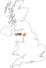 map showing location of LA8