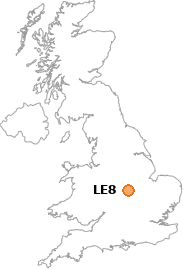map showing location of LE8