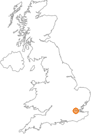 map showing location of Lesnes Abbey, Greater London