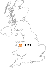 map showing location of LL23