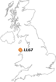map showing location of LL67