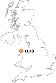 map showing location of LL70