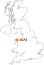 map showing location of LL72