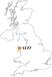 map showing location of LL77