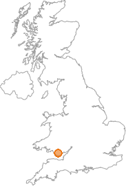 map showing location of Llantrisant, Rhondda Cynon Taff