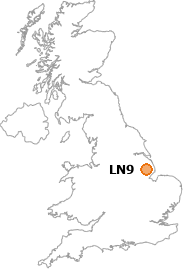 map showing location of LN9