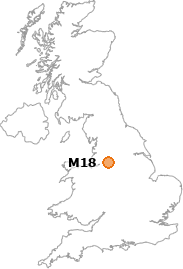 map showing location of M18