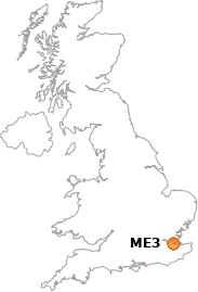 map showing location of ME3