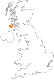 map showing location of Moin'a'choire, Argyll and Bute