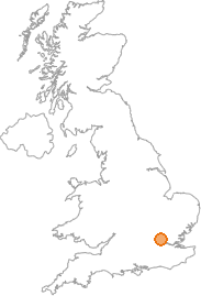 map showing location of Monken Hadley, Greater London