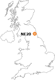 map showing location of NE20