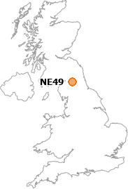 map showing location of NE49