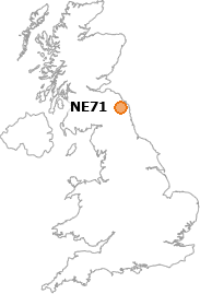 map showing location of NE71