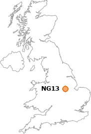 map showing location of NG13