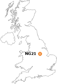 map showing location of NG21