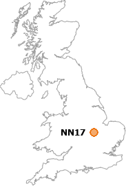 map showing location of NN17