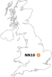 map showing location of NN18