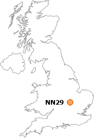 map showing location of NN29