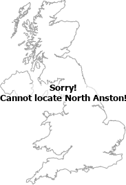 map showing location of North Anston, South Yorkshire