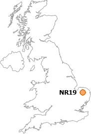 map showing location of NR19